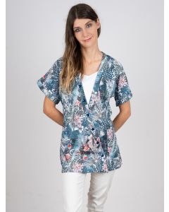 Tunique encolure V imprimé jungle chic KYM